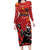 Custom Canada Lacrosse Family Matching Long Sleeve Bodycon Dress and Hawaiian Shirt National Summer Sport