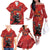 Custom Canada Lacrosse Family Matching Off The Shoulder Long Sleeve Dress and Hawaiian Shirt National Summer Sport