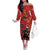Custom Canada Lacrosse Family Matching Off The Shoulder Long Sleeve Dress and Hawaiian Shirt National Summer Sport