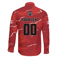 Custom Canada Lacrosse Family Matching Off Shoulder Short Dress and Hawaiian Shirt National Summer Sport