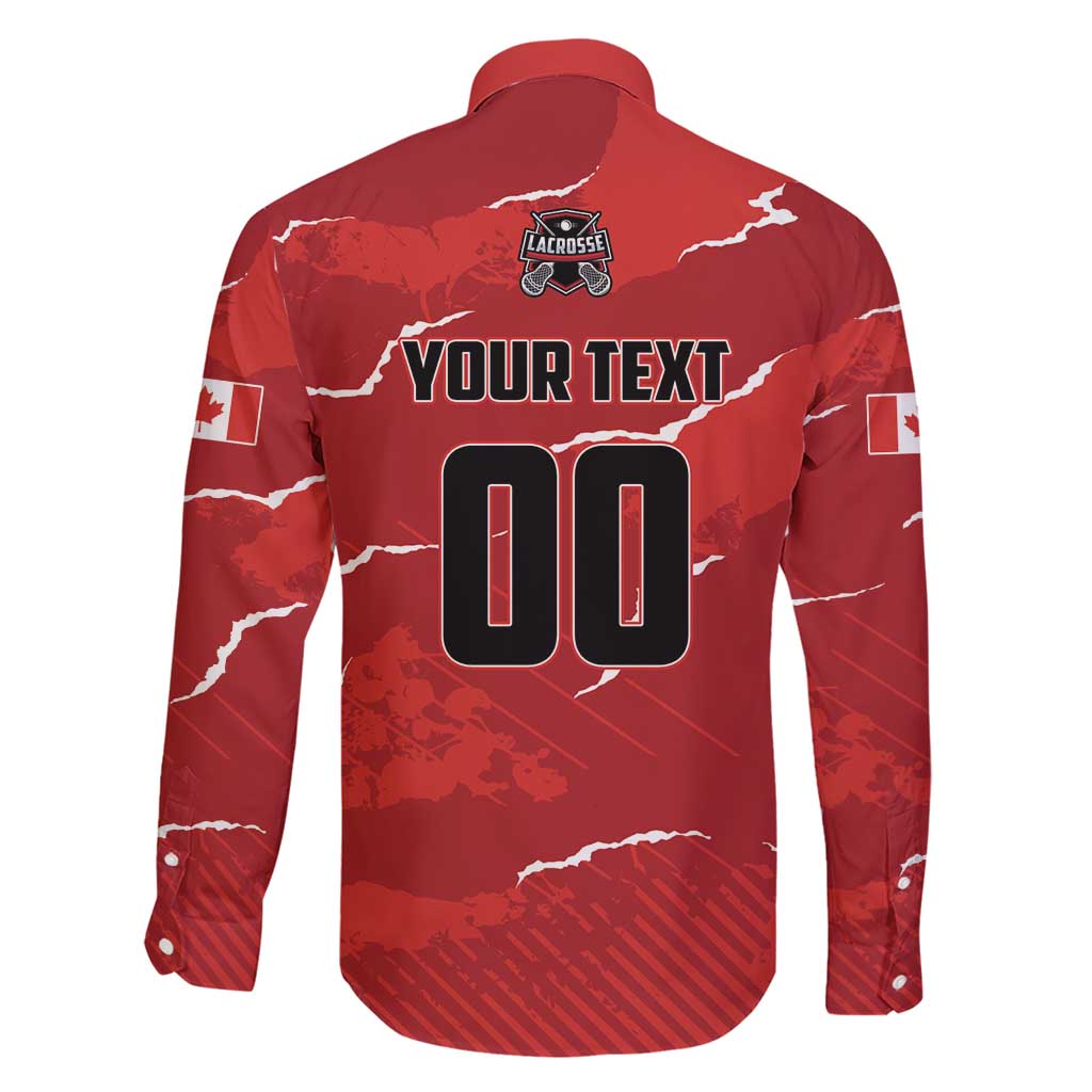 Custom Canada Lacrosse Family Matching Short Sleeve Bodycon Dress and Hawaiian Shirt National Summer Sport