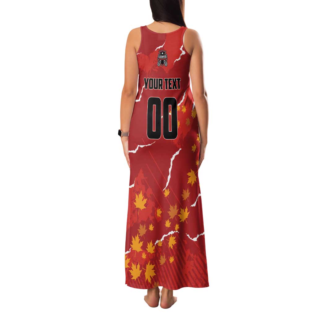 Custom Canada Lacrosse Family Matching Tank Maxi Dress and Hawaiian Shirt National Summer Sport