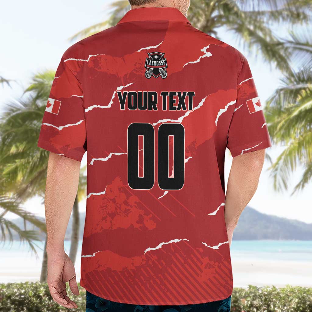Custom Canada Lacrosse Hawaiian Shirt National Summer Sport