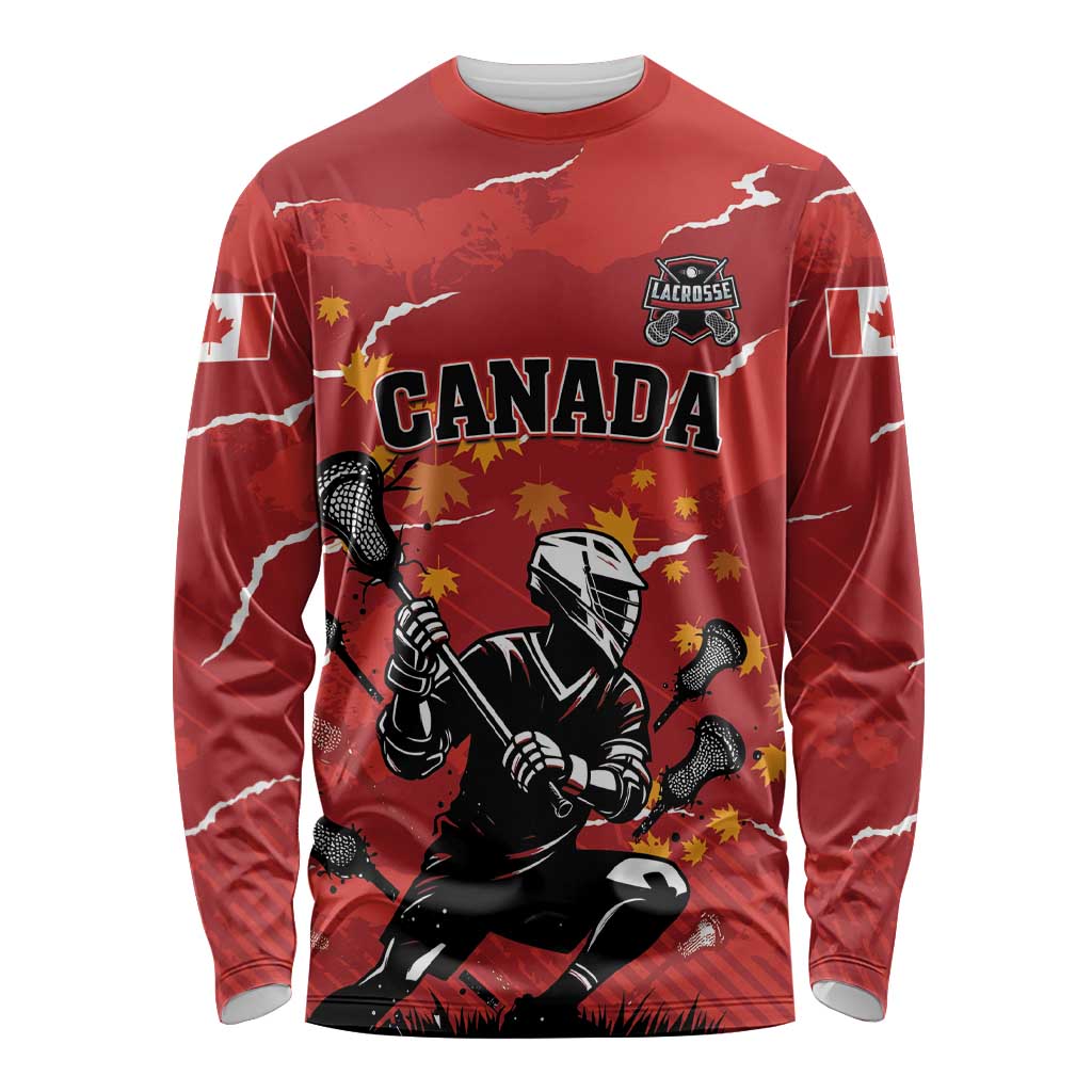 Custom Canada Lacrosse Long Sleeve Shirt National Summer Sport