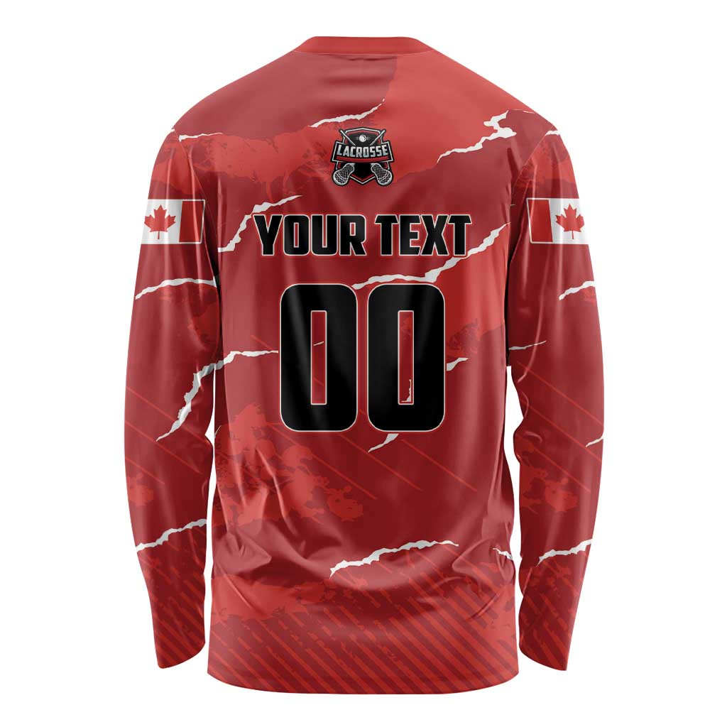Custom Canada Lacrosse Long Sleeve Shirt National Summer Sport