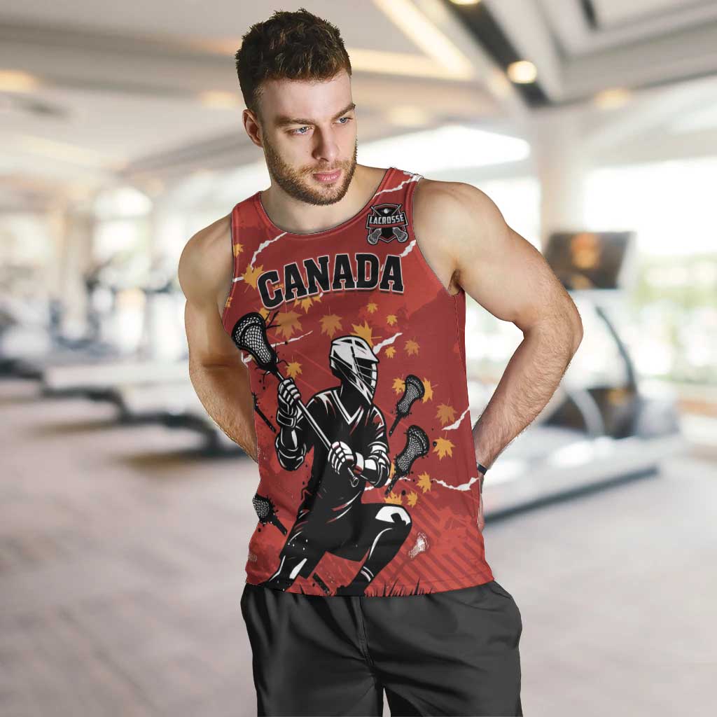 Custom Canada Lacrosse Men Tank Top National Summer Sport