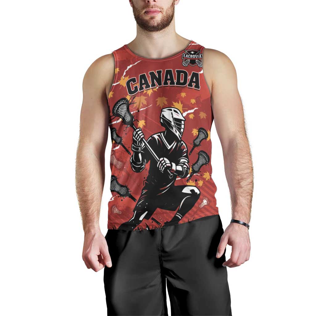 Custom Canada Lacrosse Men Tank Top National Summer Sport