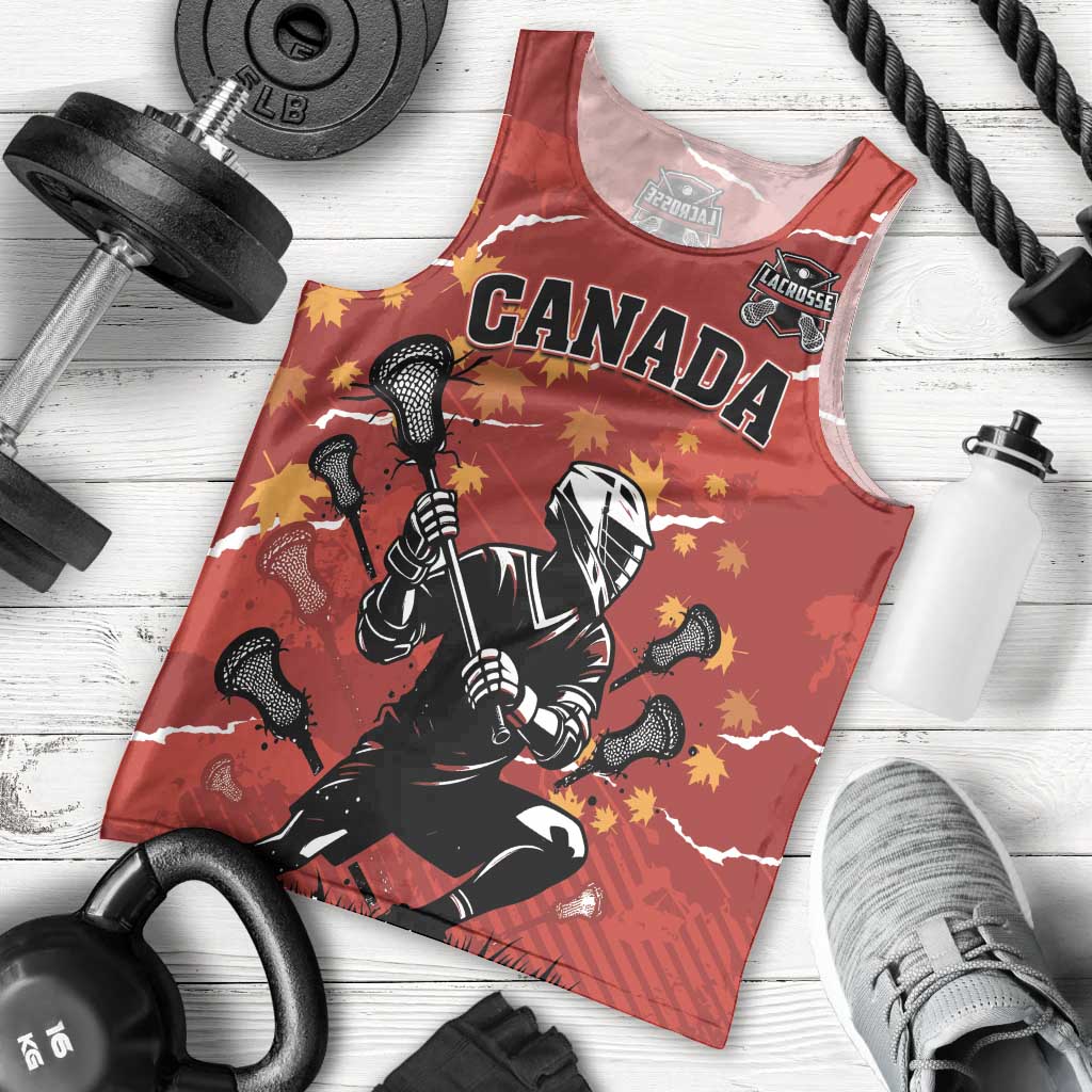 Custom Canada Lacrosse Men Tank Top National Summer Sport