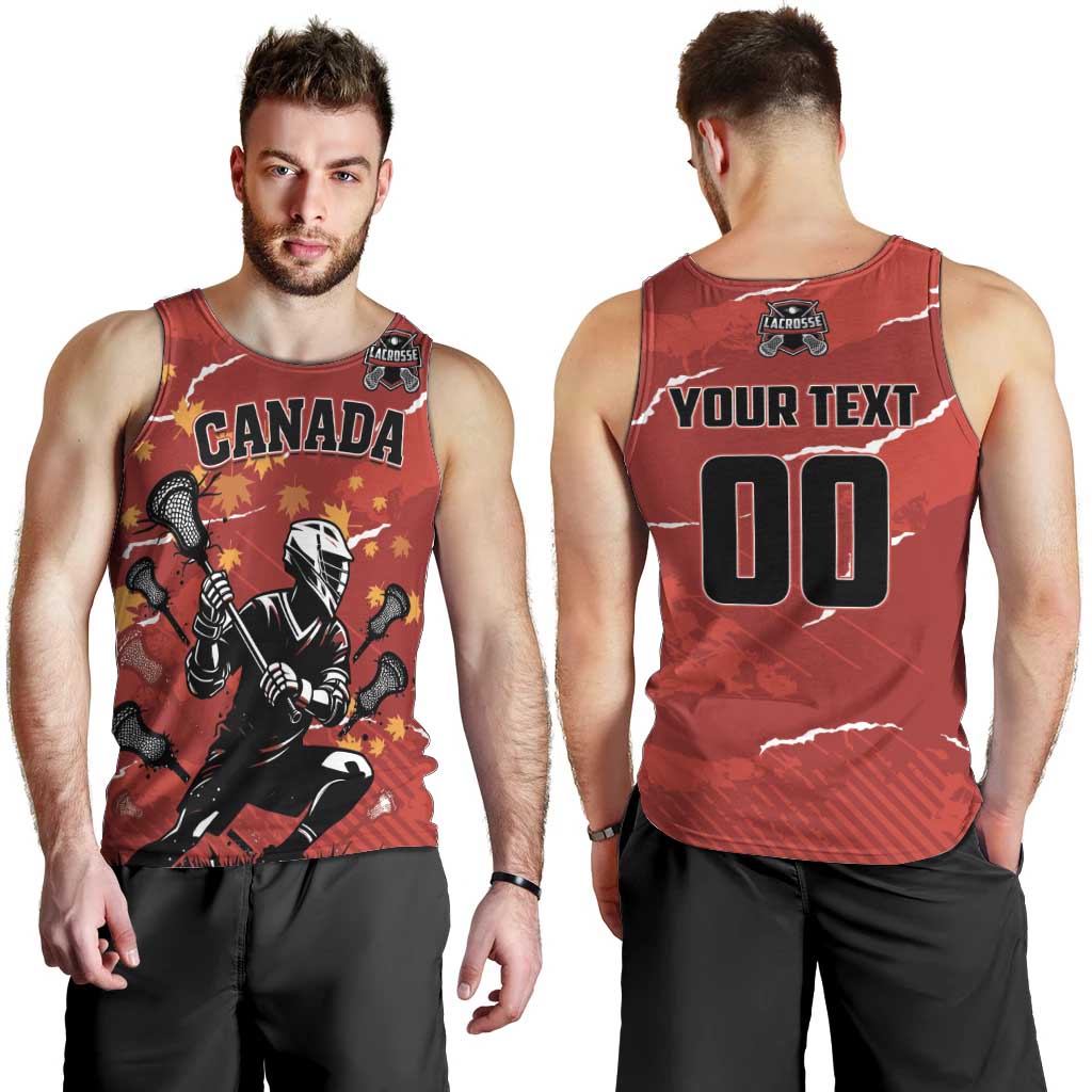 Custom Canada Lacrosse Men Tank Top National Summer Sport