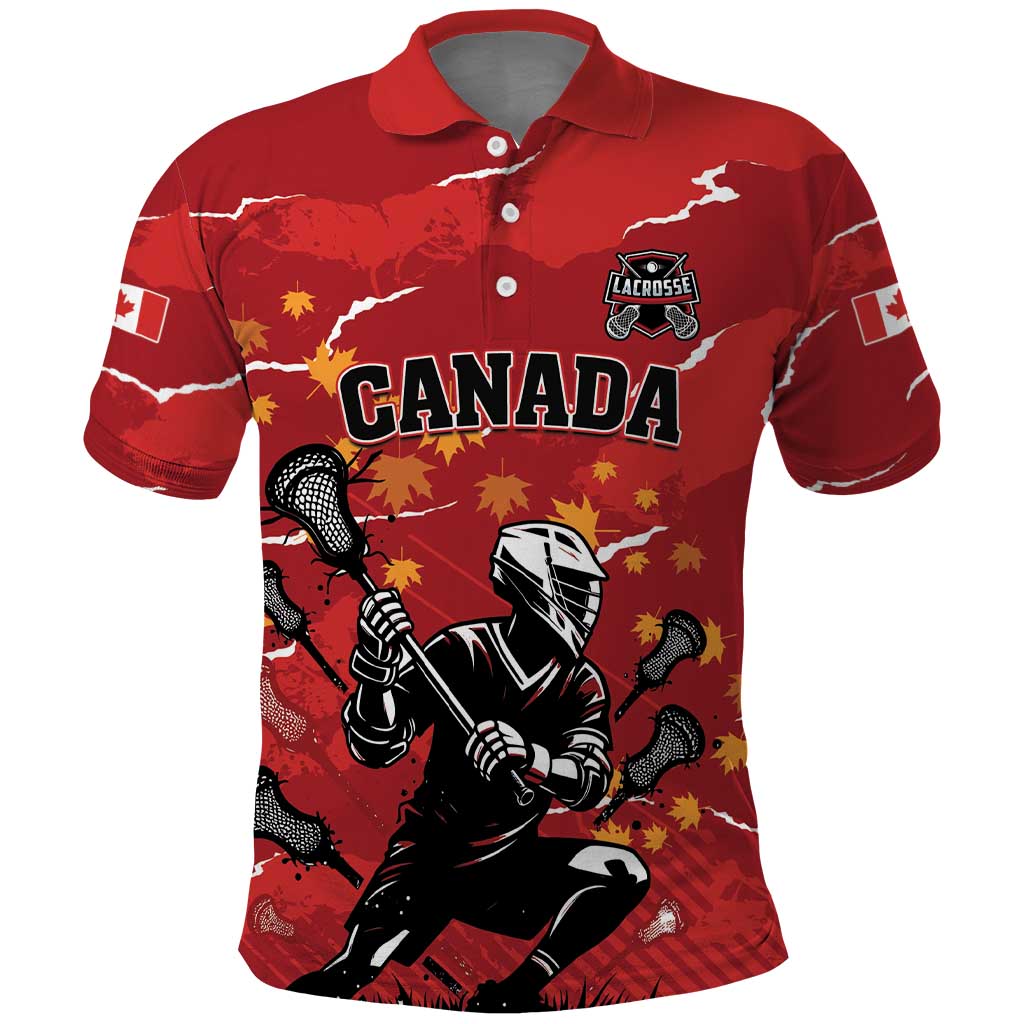 Custom Canada Lacrosse Polo Shirt National Summer Sport