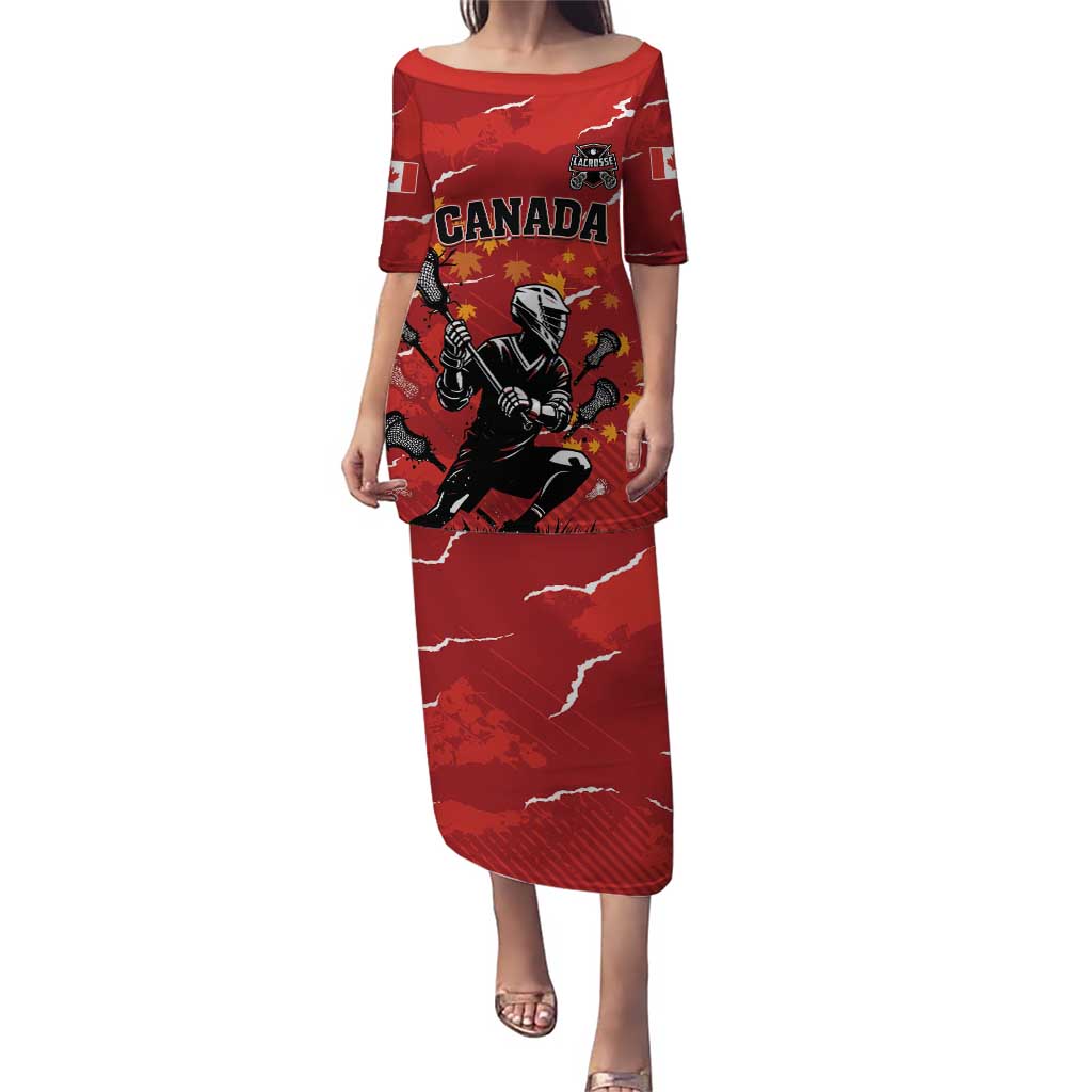 Custom Canada Lacrosse Puletasi National Summer Sport