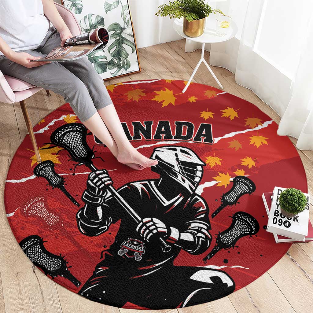 Canada Lacrosse Round Carpet National Summer Sport