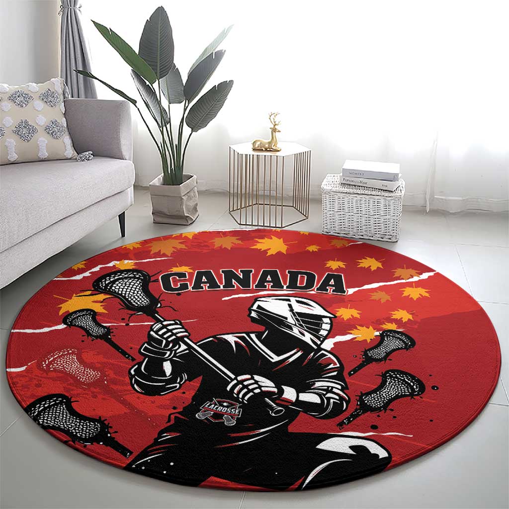 Canada Lacrosse Round Carpet National Summer Sport
