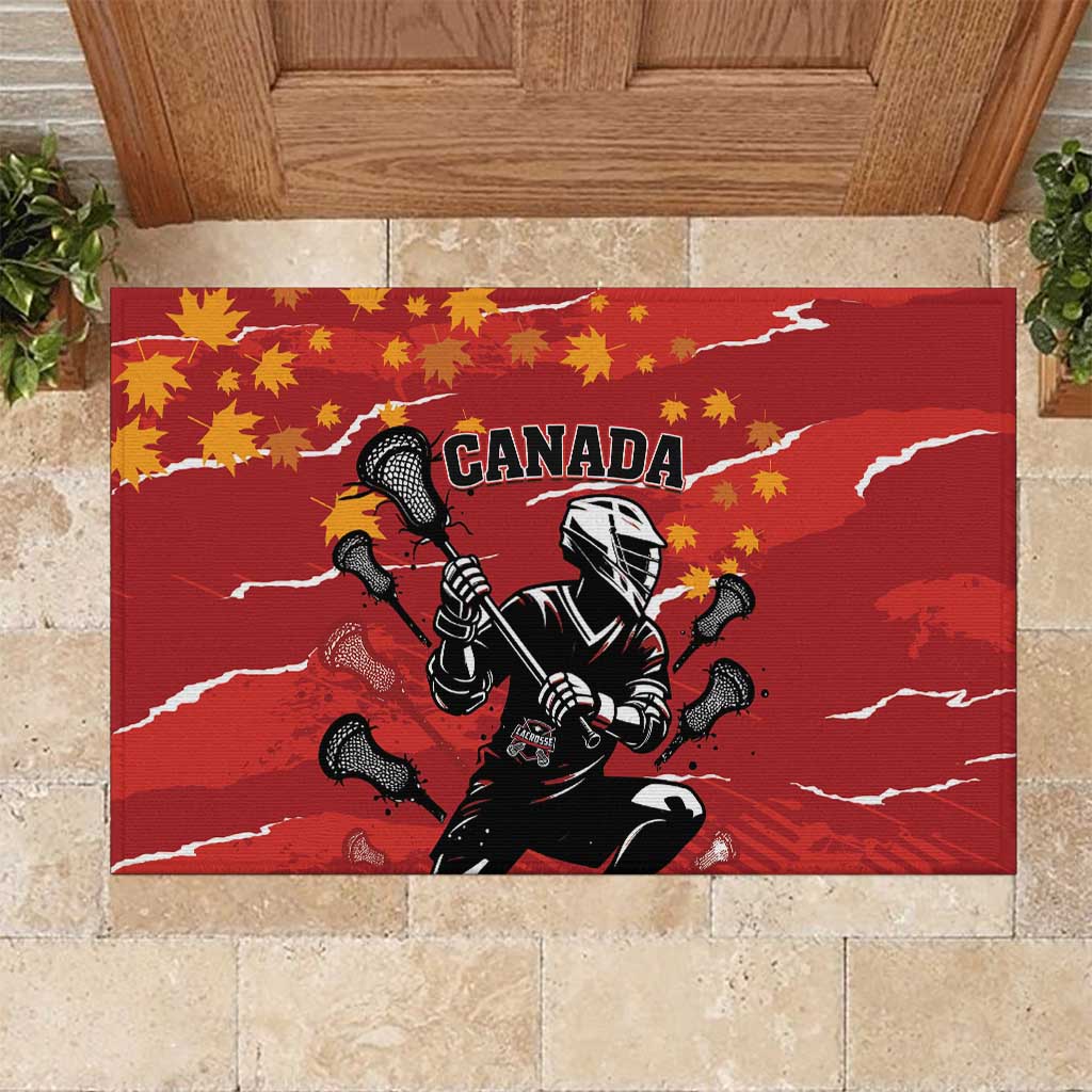 Canada Lacrosse Rubber Doormat National Summer Sport