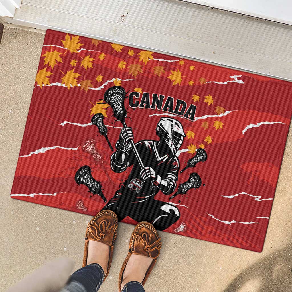 Canada Lacrosse Rubber Doormat National Summer Sport