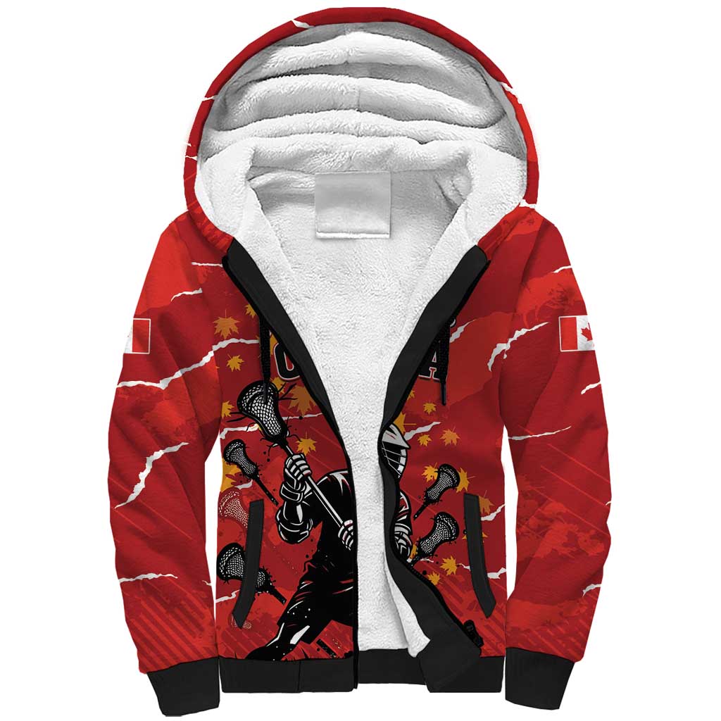 Custom Canada Lacrosse Sherpa Hoodie National Summer Sport