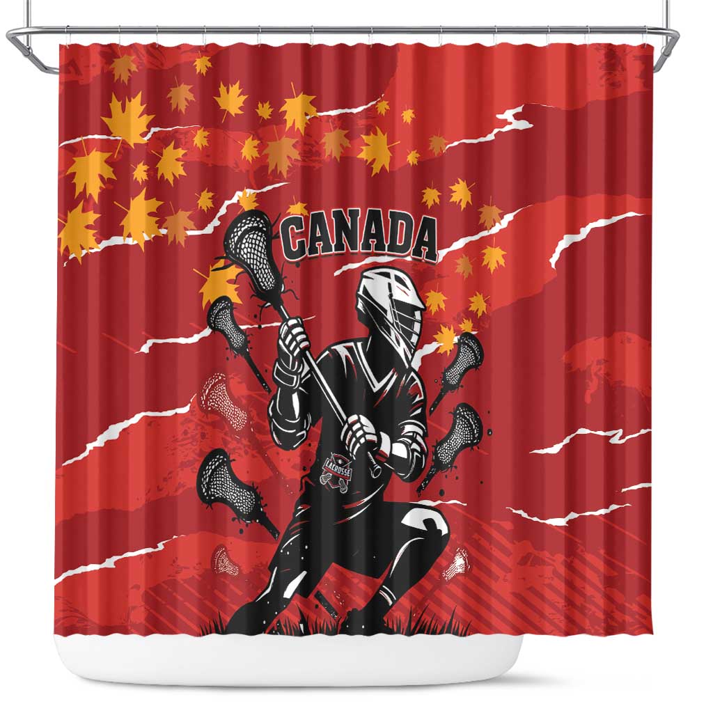 Canada Lacrosse Shower Curtain National Summer Sport