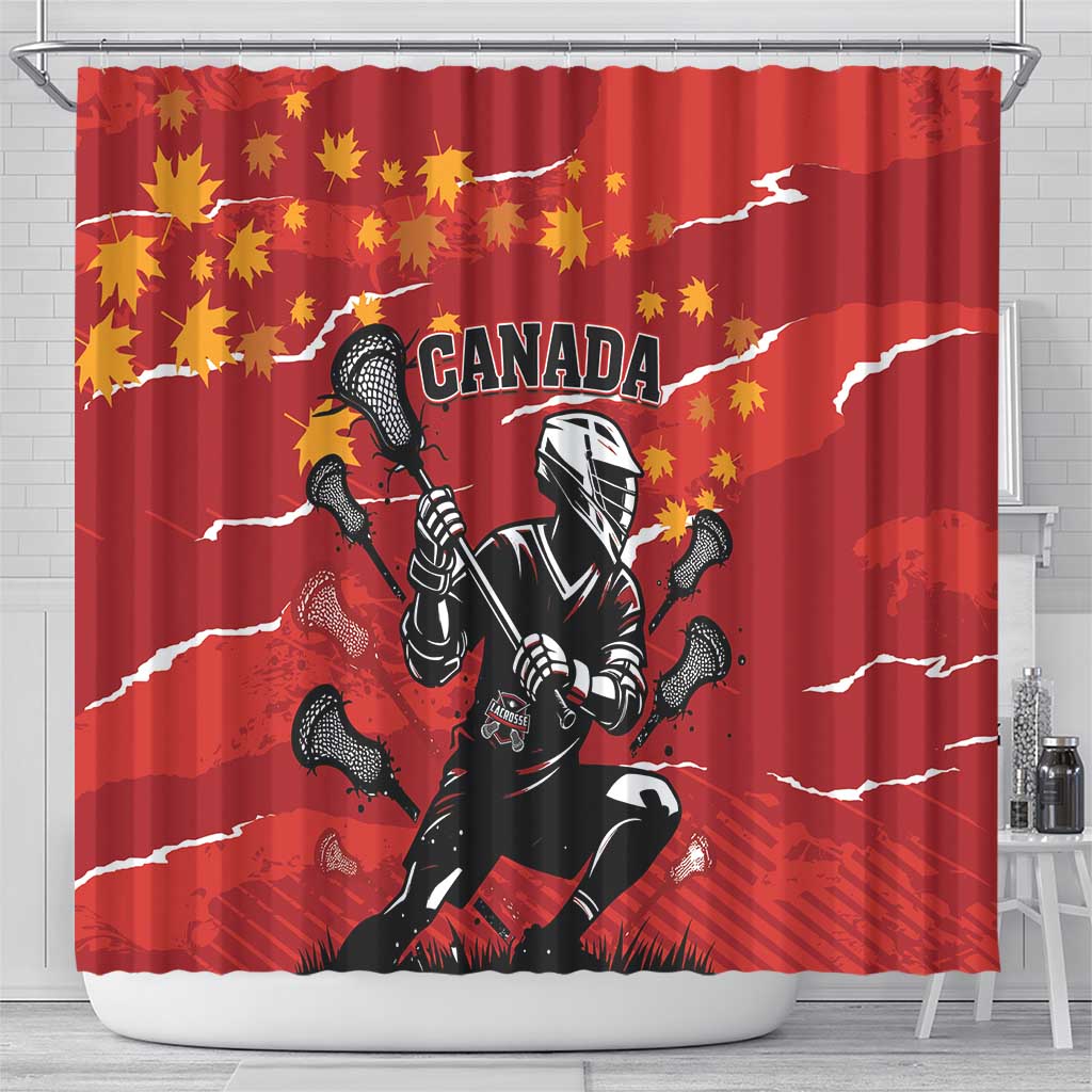 Canada Lacrosse Shower Curtain National Summer Sport