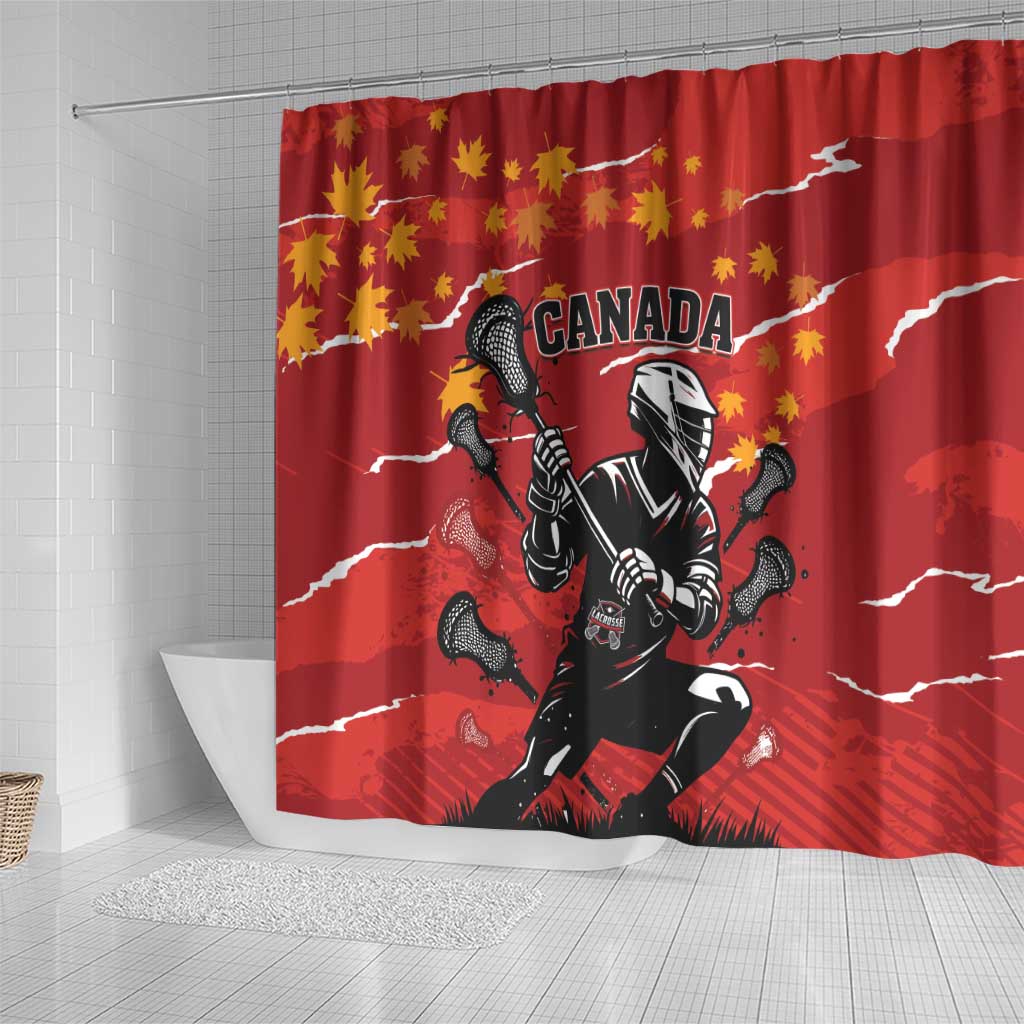 Canada Lacrosse Shower Curtain National Summer Sport