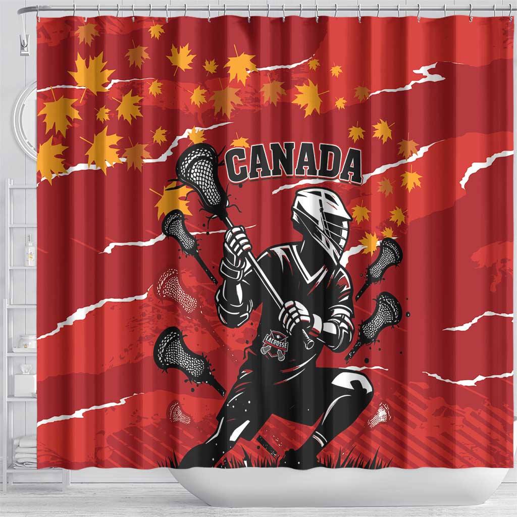 Canada Lacrosse Shower Curtain National Summer Sport