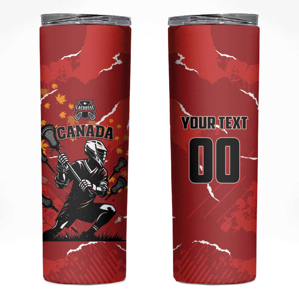 Custom Canada Lacrosse Skinny Tumbler National Summer Sport