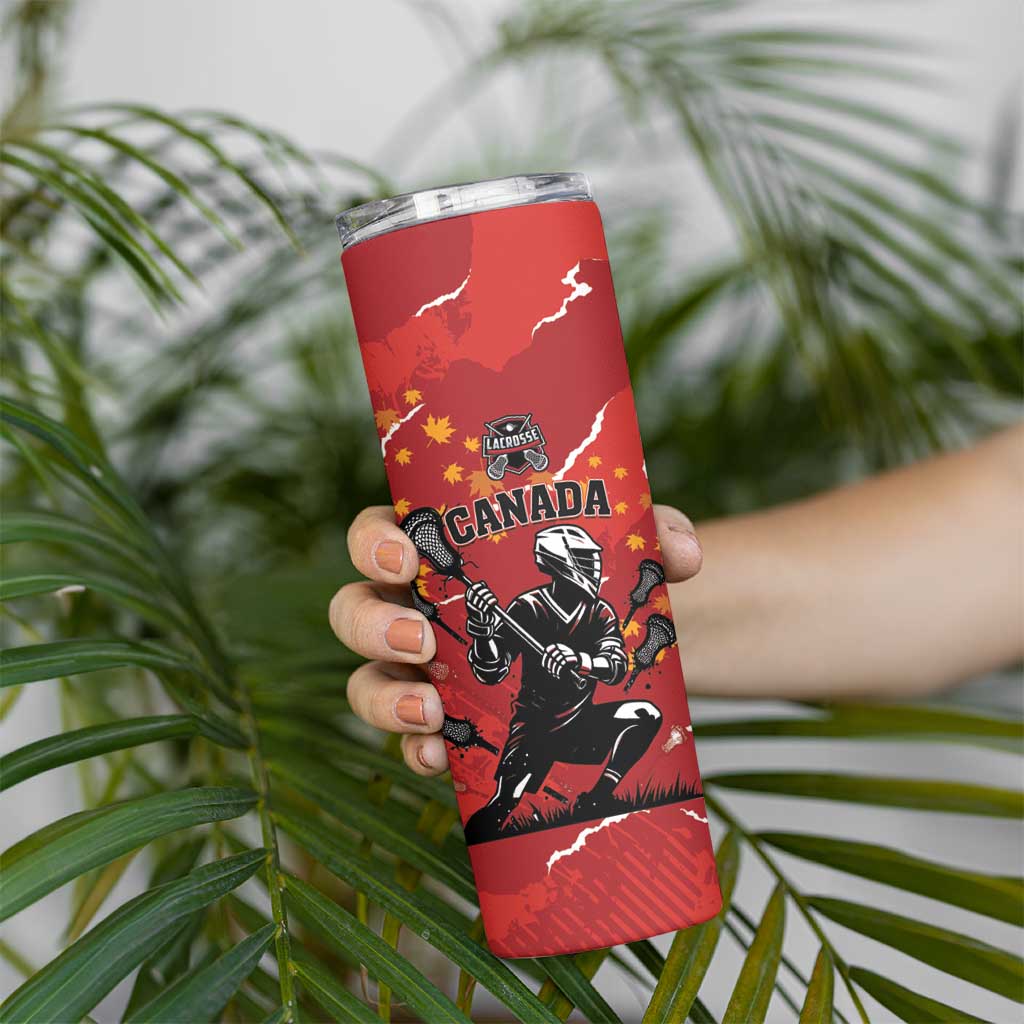 Custom Canada Lacrosse Skinny Tumbler National Summer Sport