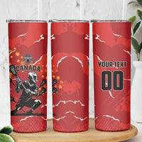 Custom Canada Lacrosse Skinny Tumbler National Summer Sport