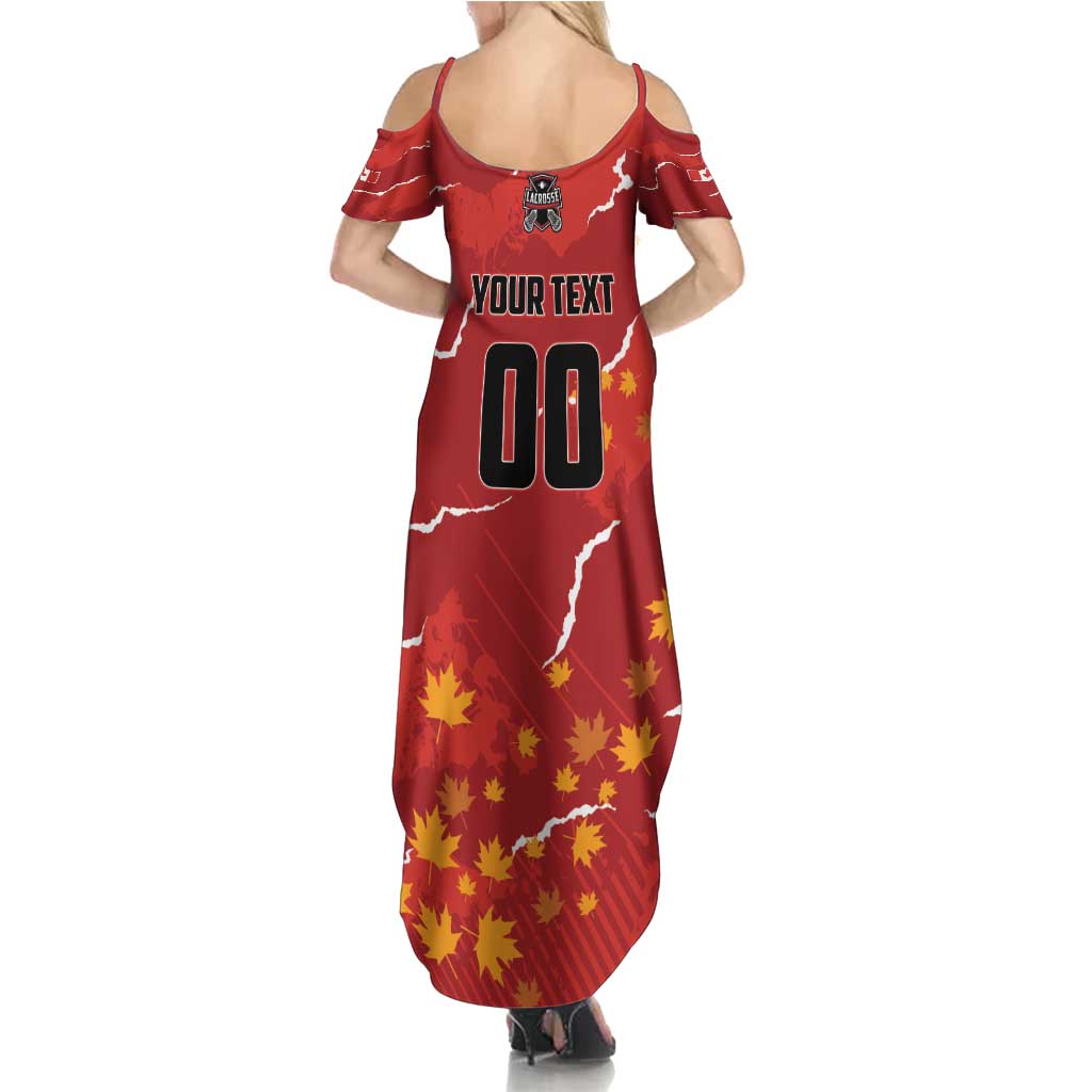 Custom Canada Lacrosse Summer Maxi Dress National Summer Sport