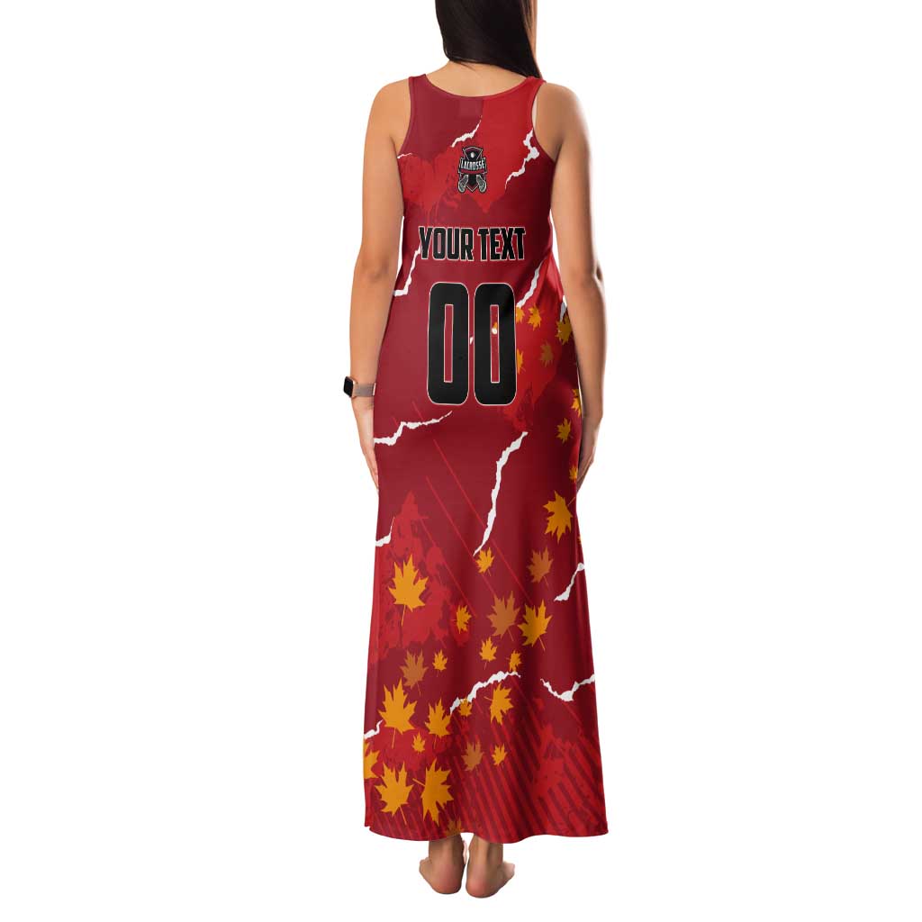 Custom Canada Lacrosse Tank Maxi Dress National Summer Sport