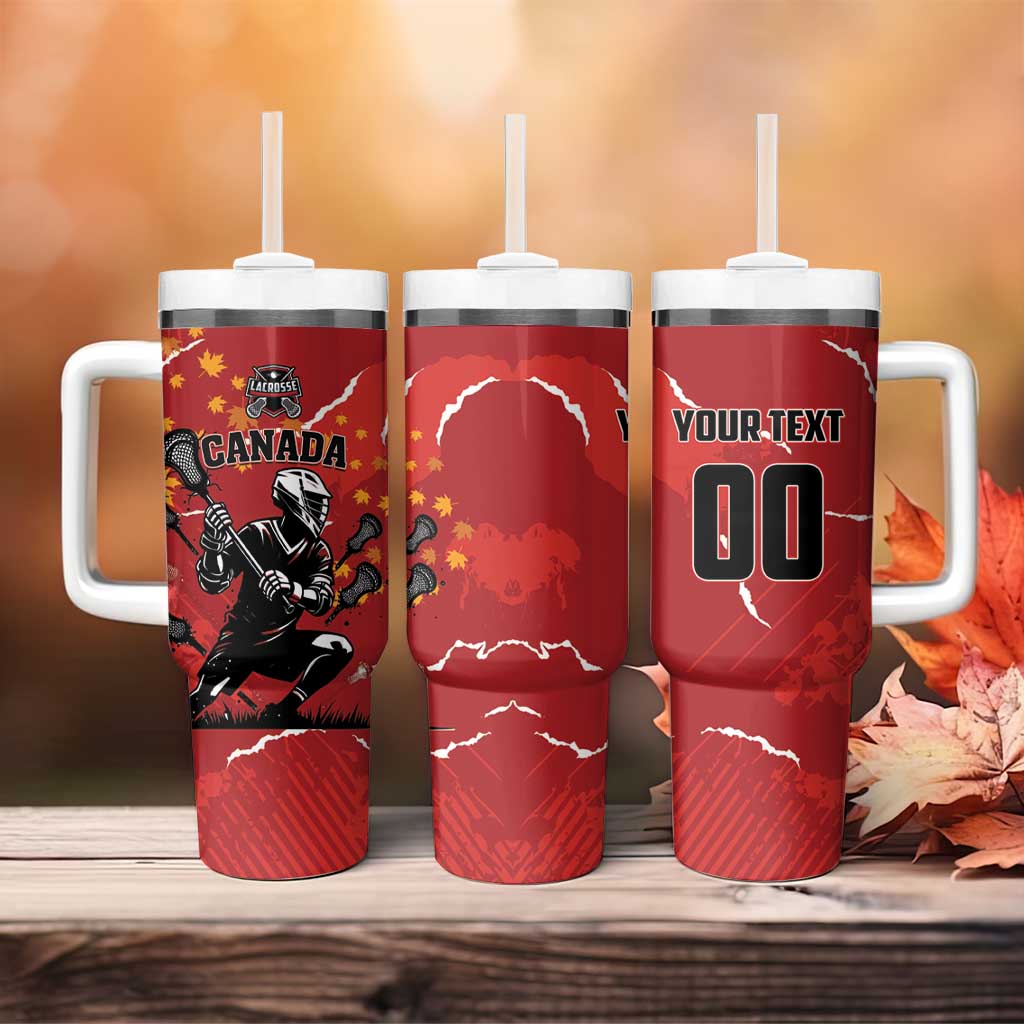 Custom Canada Lacrosse Tumbler With Handle National Summer Sport