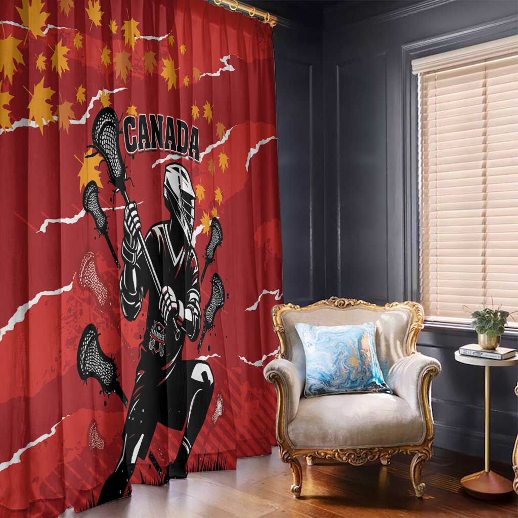 Canada Lacrosse Window Curtain National Summer Sport