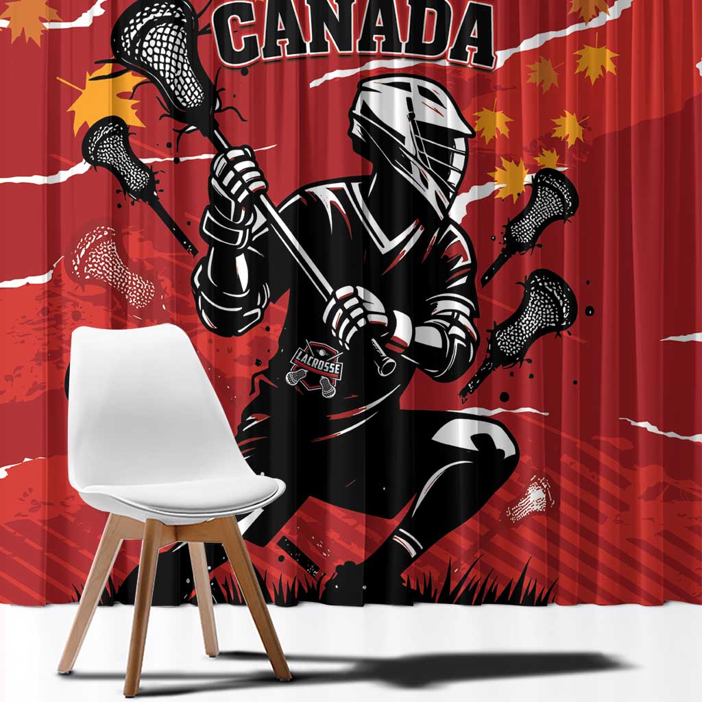 Canada Lacrosse Window Curtain National Summer Sport
