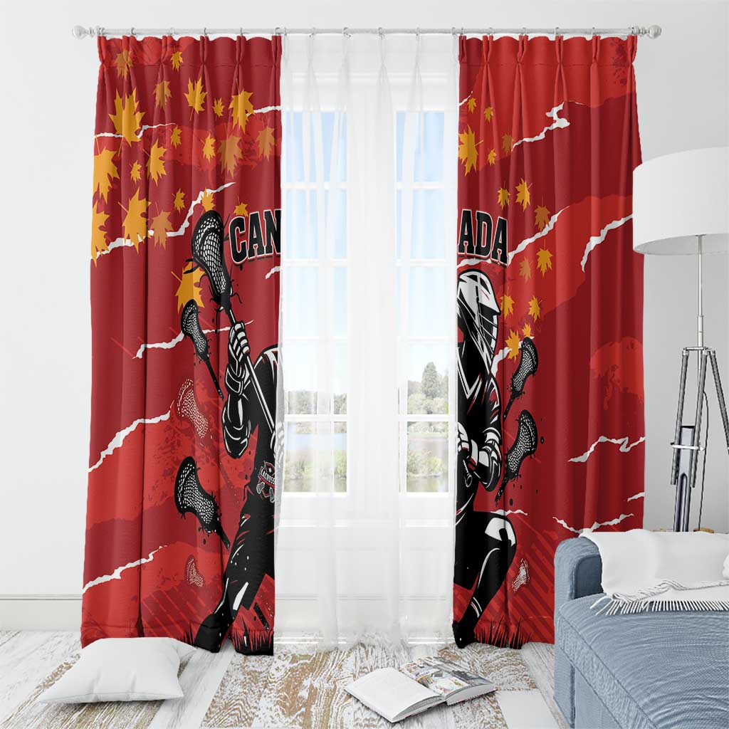 Canada Lacrosse Window Curtain National Summer Sport