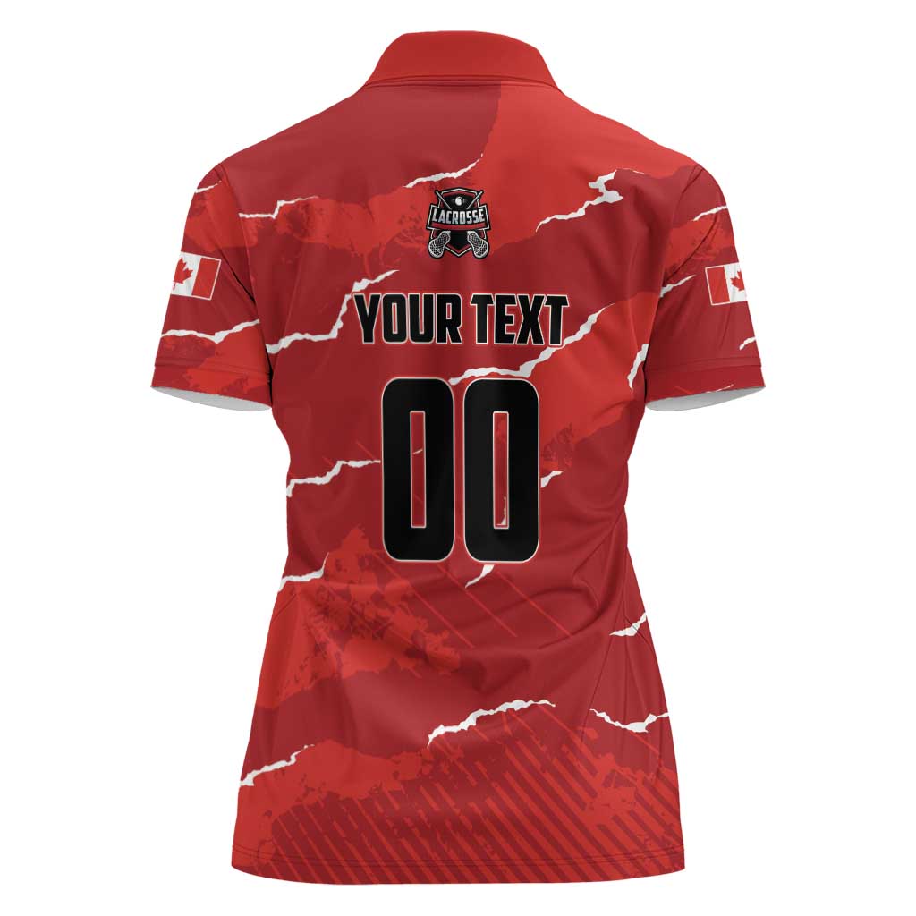 Custom Canada Lacrosse Women Polo Shirt National Summer Sport