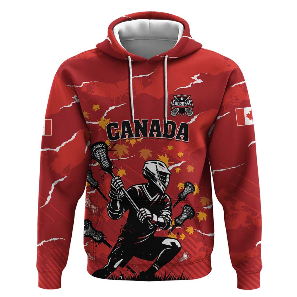 Custom Canada Lacrosse Zip Hoodie National Summer Sport