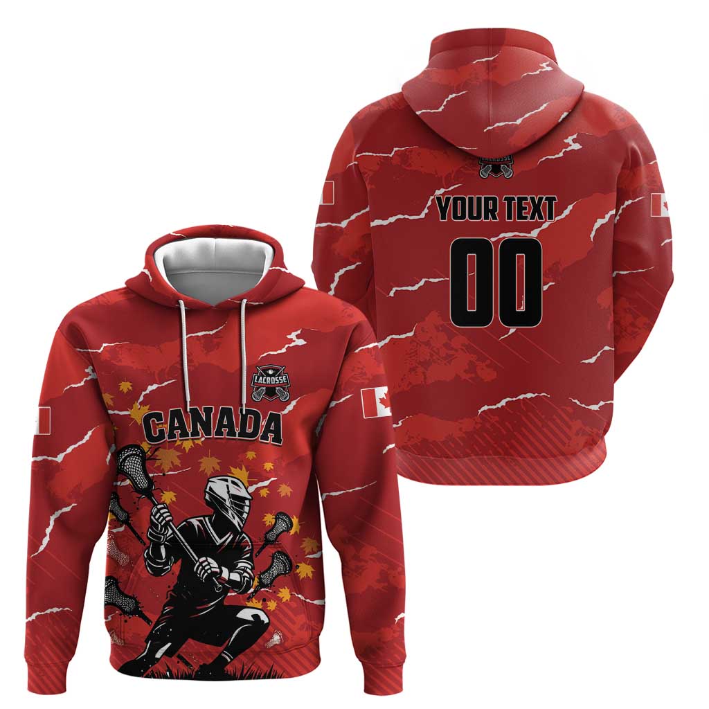 Custom Canada Lacrosse Zip Hoodie National Summer Sport