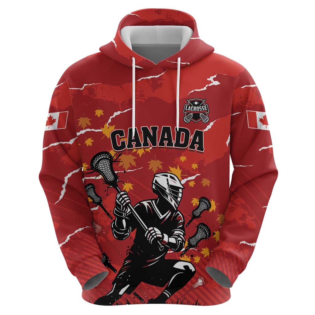 Custom Canada Lacrosse Zip Hoodie National Summer Sport