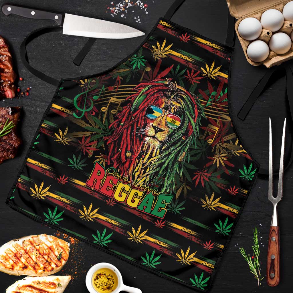 The Bahamas One Love Reggae Lion Apron Caribbean Reggae Spirit