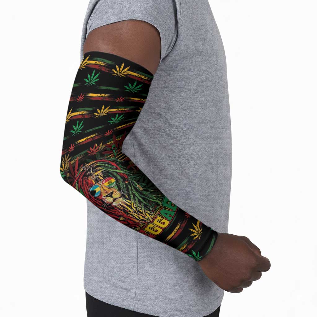 Personalized The Bahamas One Love Reggae Lion Arm Sleeves Caribbean Reggae Spirit