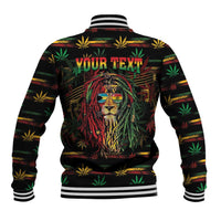 Personalized The Bahamas One Love Reggae Lion Baseball Jacket Caribbean Reggae Spirit