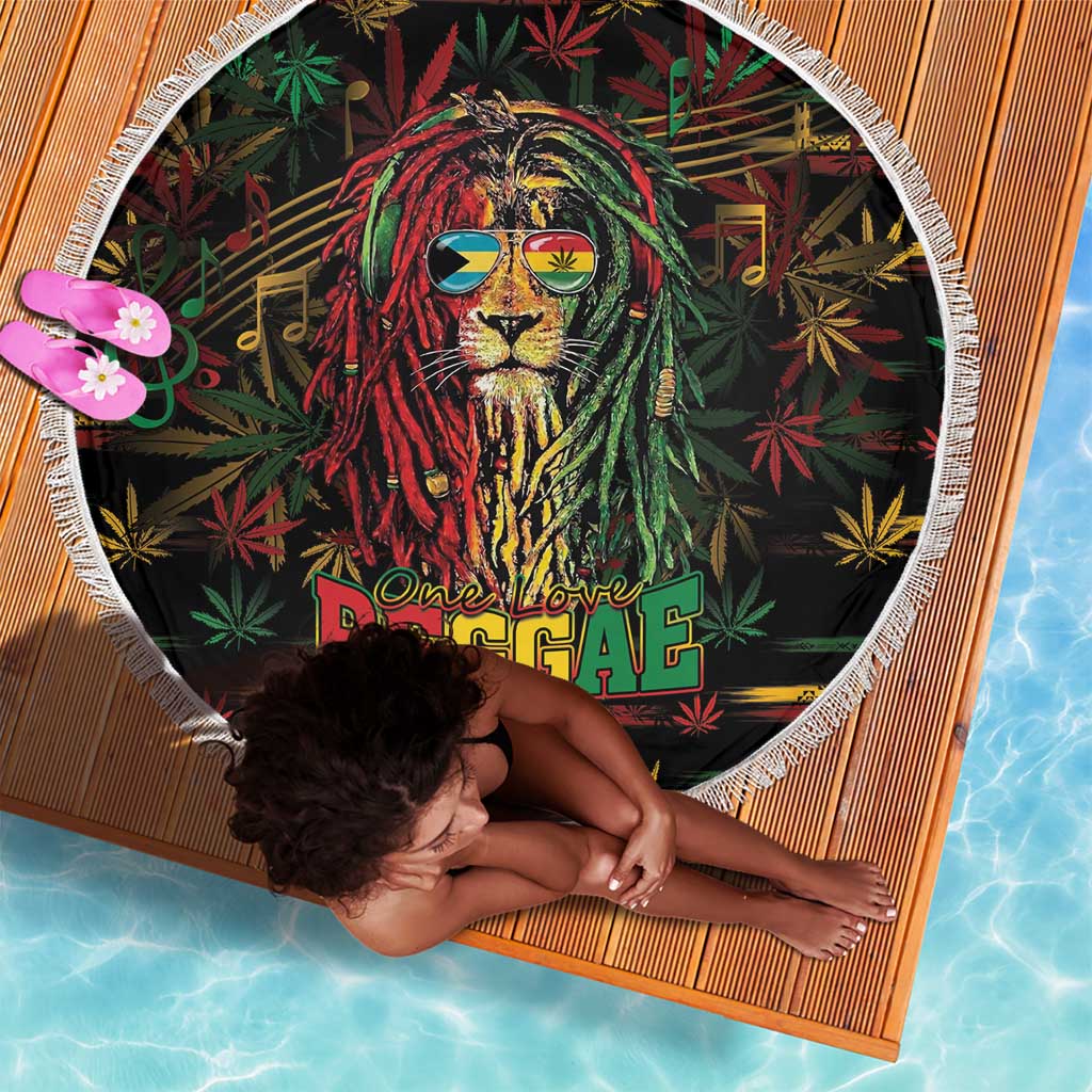 The Bahamas One Love Reggae Lion Beach Blanket Caribbean Reggae Spirit