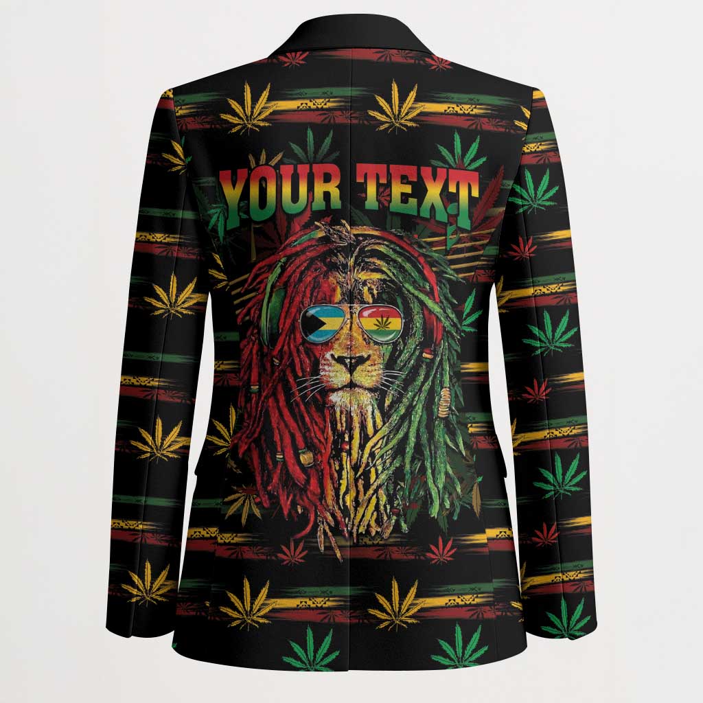 Personalized The Bahamas One Love Reggae Lion Blazer Caribbean Reggae Spirit