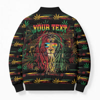 Personalized The Bahamas One Love Reggae Lion Bomber Puffer Jacket Caribbean Reggae Spirit