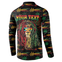 Personalized The Bahamas One Love Reggae Lion Button Sweatshirt Caribbean Reggae Spirit