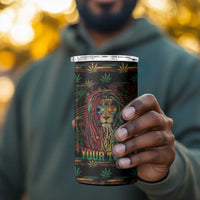 Personalized The Bahamas One Love Reggae Lion 4 in 1 Can Cooler Tumbler Caribbean Reggae Spirit