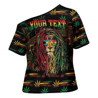 Personalized The Bahamas One Love Reggae Lion Cross Shoulder Shirt Caribbean Reggae Spirit
