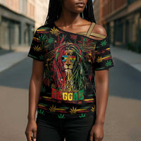 Personalized The Bahamas One Love Reggae Lion Cross Shoulder Shirt Caribbean Reggae Spirit
