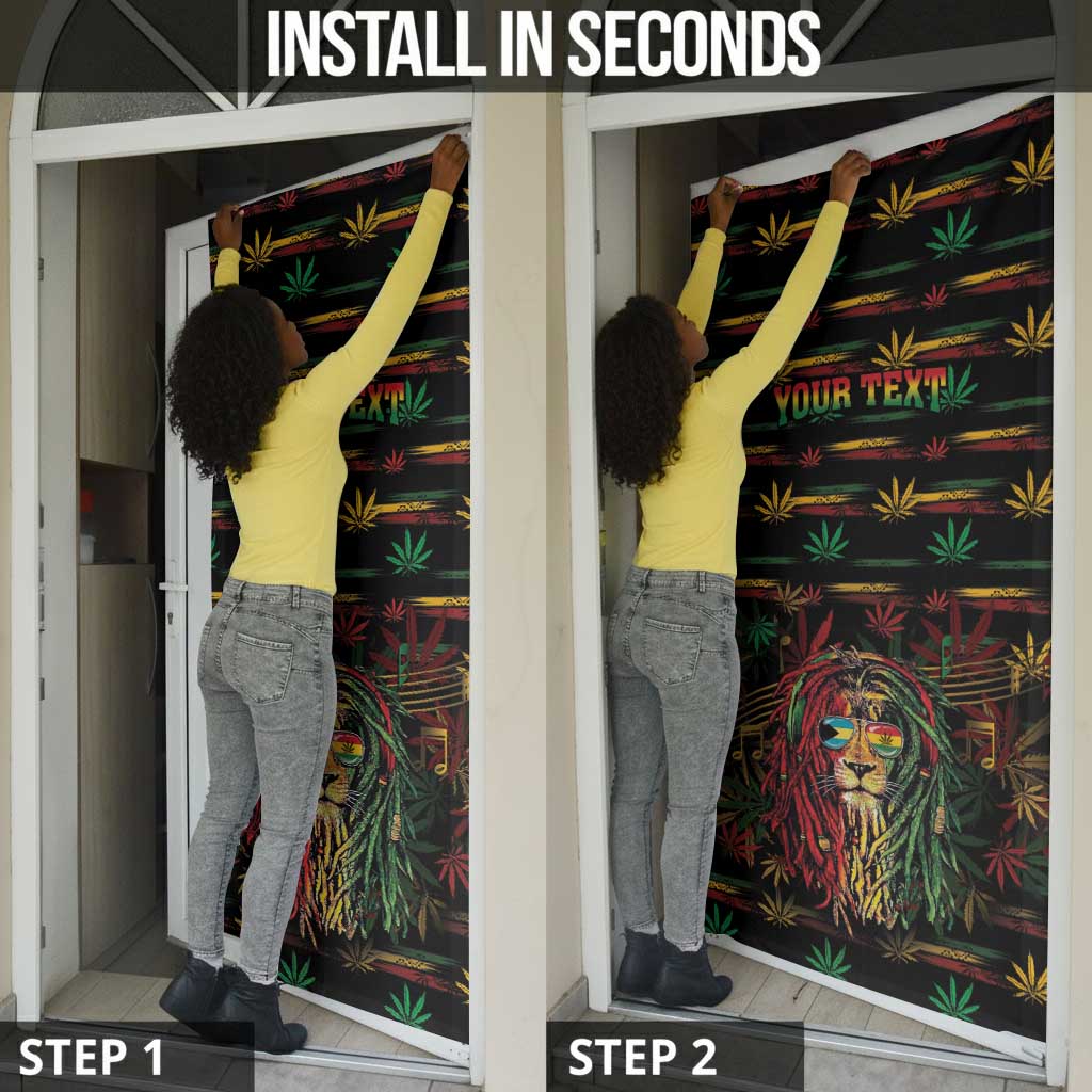 Personalized The Bahamas One Love Reggae Lion Door Cover Caribbean Reggae Spirit
