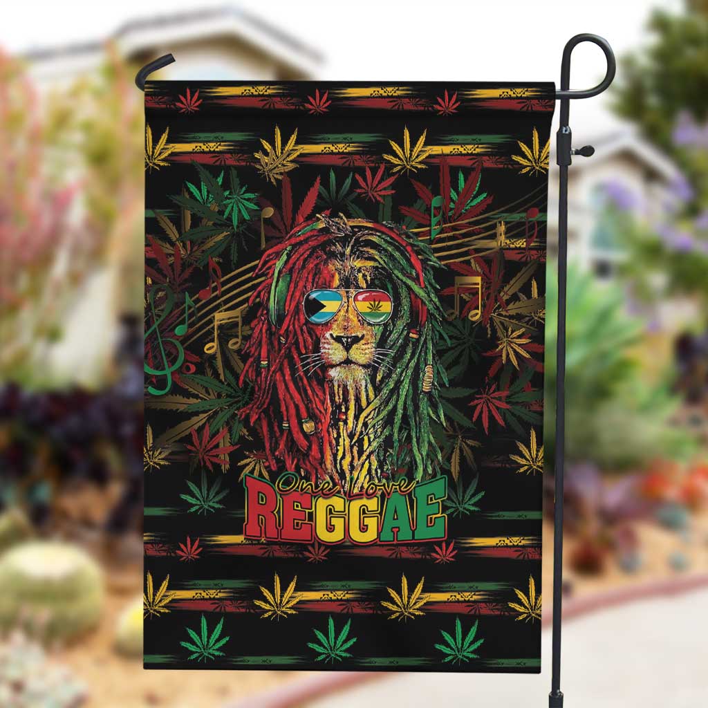The Bahamas One Love Reggae Lion Garden Flag Caribbean Reggae Spirit