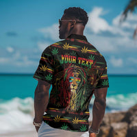 Personalized The Bahamas One Love Reggae Lion Hawaiian Shirt Caribbean Reggae Spirit